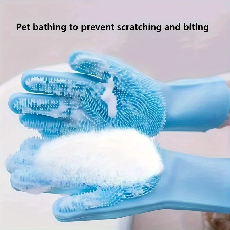 Pet Supplies Direct - Gants de toilettage multifonctionnels en silicone